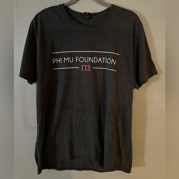 Dark Grey Phi Mu Foundation T-shirt Size L - Picture 2 of 6